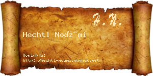 Hechtl Noémi névjegykártya
